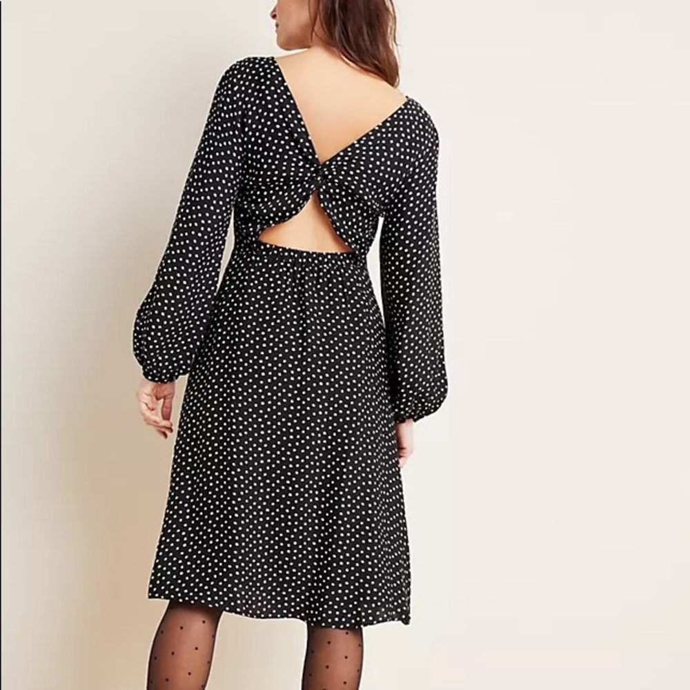Anthropologie Black and White Polka Dot Dress